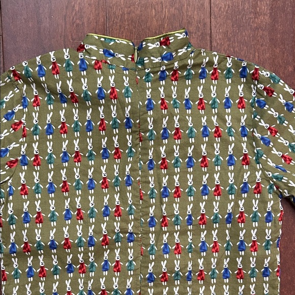 Chou-Chou Chic Girl’s Green Bunny Qipao, Size 7 (Size 140) - Picture 9 of 13